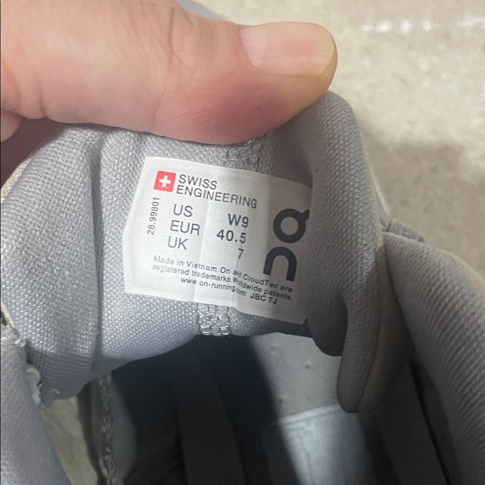 On Running women Gray and White Athletic Shoes - Picture 10 of 15